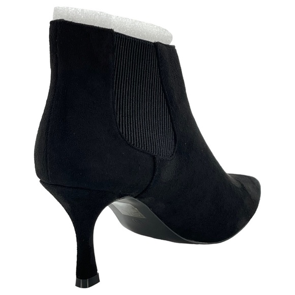 Journee Collection Elitta Black Microsuede Fabric Womens Ankle Booties size 8.5M - Picture 10 of 15
